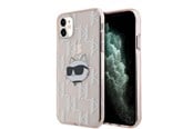 Mobil - Covers & Cases - Karl Lagerfeld IML Choupette Head & Monogram case for iPhone 11 / Xr - pink - 3666339286040