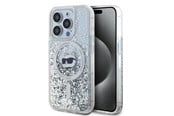 Mobil - Covers & Cases - Karl Lagerfeld Liquid Glitter Choupette Head MagSafe case for iPhone 15 Pro - transparent - 3666339285746