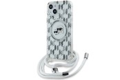 Mobil - Covers & Cases - Karl Lagerfeld IML Crossbody Monogram Karl & Choupette Head MagSafe Case for iPhone 15 / 14 / 13 - Transparent - 3666339286842
