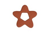 Babylegetøj - Filibabba Teether - Star natural rubber - rust - FI-PT018