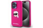 Mobil - Covers & Cases - Karl Lagerfeld KLHMP15XSKHPPLF iPhone 15 Pro Max 6.7" fuchsia/fuschia hardcase Silicone Karl Head Print MagSafe - 3666339257019