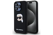 Mobil - Covers & Cases - Karl Lagerfeld KLHMP15LSKHPPLK iPhone 15 Pro 6.1" black/black hardcase Silicone Karl Head Print MagSafe - 3666339257149