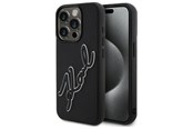 Mobil - Covers & Cases - Karl Lagerfeld 3D Rubber Signature Case for iPhone 15 Pro - Black - 3666339257569