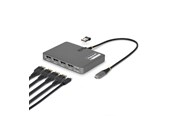 Dockingstation - StarTech.com QUAD-USB-DP-ADAPT USB-C to Quad-Monitor Workstation Adapter 4K 60Hz DisplayPort 140W PD Passthrough for Laptop Charging - QUAD-USB-DP-ADAPT