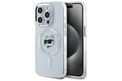 Mobil - Covers & Cases - Karl Lagerfeld IML Metal Choupette Head MagSafe iPhone 15 Pro Case - White - 3666339284206