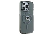 Mobil - Covers & Cases - Karl Lagerfeld KLHMP15LHLSKIK iPhone 15 Pro 6.1" black/black hardcase IML Metal Karl Head MagSafe - 3666339284480