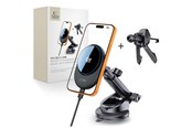 Mobil - Adaptere & Opladere - Tech-Protect V21 MagSafe Car Mount with Inductive Charger 25W QI2.2 for Cockpit / Windshield / Air Vent - Black - 5906302392902