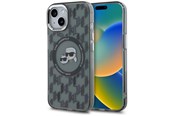 Mobil - Covers & Cases - Karl Lagerfeld IML Monogram Karl & Choupette Head MagSafe iPhone 15 Plus Case - Black - 3666339284893