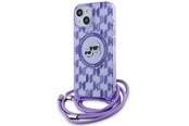 Mobil - Covers & Cases - Karl Lagerfeld IML Crossbody Monogram Karl & Choupette Head MagSafe case for iPhone 15 / 14 / 13 - purple - 3666339286705