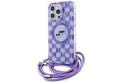 Mobil - Covers & Cases - Karl Lagerfeld IML Crossbody Monogram Karl & Choupette Head MagSafe Case for iPhone 15 Pro Max - Purple - 3666339286736
