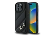 Mobil - Covers & Cases - Karl Lagerfeld Quilted Signature iPhone 16 Pro Case - Black - 3666339294083