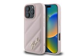 Mobil - Covers & Cases - Karl Lagerfeld Quilted Signature iPhone 16 Pro Max Case - Pink - 3666339317836
