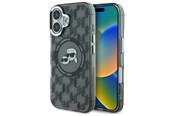 Mobil - Covers & Cases - Karl Lagerfeld IML Monogram Karl & Choupette Head MagSafe iPhone 16 Case - Black - 3666339318369