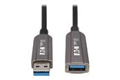 USB kabel - Tripp Lite Eaton Series USB-A 3.2 Gen 1 CL3-Rated Fiber Active Optical Cable (AOC) - Extension/Repeater A/A M/F Black 10 m - U330F-10M-G1