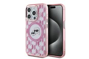 Mobil - Covers & Cases - Karl Lagerfeld IML Monogram Karl & Choupette Head MagSafe iPhone 15 Pro Case - Pink - 3666339285043