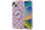 Mobil - Covers & Cases - Karl Lagerfeld IML Monogram Karl & Choupette Head MagSafe iPhone 15 Case - Pink - 3666339285029