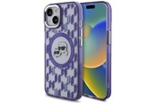 Mobil - Covers & Cases - Karl Lagerfeld IML Monogram Karl & Choupette Head MagSafe iPhone 15 Case - Purple - 3666339285166