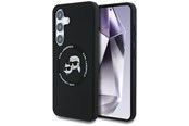 Mobil - Covers & Cases - Karl Lagerfeld Silicone Double Heads And Circle MagSafe Samsung Galaxy S25 Plus case black - 3666339450168