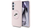 Mobil - Covers & Cases - Karl Lagerfeld Silicone Double Heads And Circle MagSafe Samsung Galaxy S25 Plus Case Pink - 3666339450212