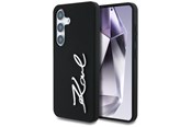 Mobil - Covers & Cases - Karl Lagerfeld Silicone Metal Signature Logo Samsung Galaxy S25 black - 3666339450076