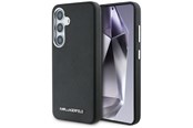 Mobil - Covers & Cases - Karl Lagerfeld Saffiano Full Wrapped Elongated Metal Logo MagSafe Case for Samsung Galaxy S25+ - Black - 3666339450243