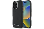 Mobil - Covers & Cases - Karl Lagerfeld Saffiano Full Wrapped Elongated Metal Logo MagSafe Case for iPhone 16 Pro Max - Black - 3666339359478