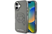 Mobil - Covers & Cases - Karl Lagerfeld IML Rhinestones Karl Head Case for iPhone 16 Black - 3666339358082