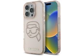 Mobil - Covers & Cases - Karl Lagerfeld IML Rhinestones Karl Head Case for iPhone 16 Pro Pink - 3666339352240