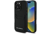 Mobil - Covers & Cases - Karl Lagerfeld HC Grained PU Cardslot Metal Elong Case for iPhone 16 Pro Max - Black - 3666339355432
