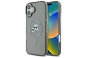 Mobil - Covers & Cases - Karl Lagerfeld IML Metal Karl&Choupette Head MagSafe Case for iPhone 16 Plus - Black - 3666339318253
