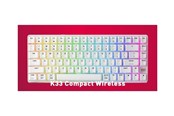 Tastatur - Cherry XTRFY K33 G8D-2403 - keyboard - 75% compact - QWERTY - Pan Nordic - white Input Device - Gaming Tastatur - Nordisk - Hvid - G8D-24030PAAPN-0