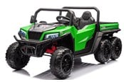 Løbecykler, Gåbiler & Scootere - Azeno Farmer Truck II Ride-On Vehicle 4x24V - Green - 6951426