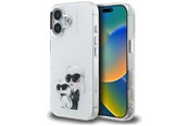Mobil - Covers & Cases - Karl Lagerfeld IML Aquarelle Karl & Choupette & Logo iPhone 16 Case - White - 3666339464929