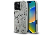 Mobil - Covers & Cases - Karl Lagerfeld Grained Pattern & Logo MagSafe Case for iPhone 16 Pro - Gray - 3666339463502