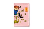 Små gaver til børn - Pippi pung m/velcro & lynlås +3år 2x12x9cm - 18093