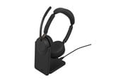 Hovedtelefoner/headset - Jabra Evolve3 65 MS - USB-A with Dongle - Stereo (Incl. Charging Stand) - 36599-999-989