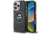 Mobil - Covers & Cases - Karl Lagerfeld IML Glitter Karl & Choupette Heads Logo MagSafe Case for iPhone 16 Pro Max - Black - 3666339459376