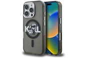Mobil - Covers & Cases - Karl Lagerfeld IML Glitter Karl & Choupette Sketch Logo MagSafe Case for iPhone 16 Pro - Black - 3666339460808