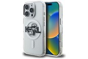 Mobil - Covers & Cases - Karl Lagerfeld IML Glitter Karl & Choupette Sketch Logo MagSafe Case for iPhone 16 Pro - Clear - 3666339460983