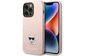 Mobil - Covers & Cases - Karl Lagerfeld KLHCP14XSLCTPI iPhone 14 Pro Max 6.7 "hardcase light pink / light pink Silicone Choupette Body - 3666339076665
