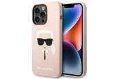 Mobil - Covers & Cases - Karl Lagerfeld KLHCP14XSLKHLP iPhone 14 Pro Max 6.7 "hardcase pink / pink Silicone Karl`s Head - 3666339085476