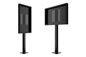 Vægbeslag, AV-Beslag & AV-Møbler - Multibrackets M Pro Series stand - totem - for digital signage LCD panel - rotate - black RAL 9005 - Max 63 kg - recommended for 55" - 7340234812561