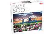 Puslespil - Tactic 500 pcs puzzle: Old Mills and Tulips - 56652