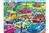 Puslespil - Larsen Puzzles Rescue Vehicles on highway - LA-PG3