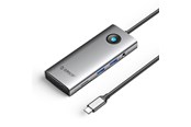 USB hub - ORICO PW11 8in1 USB-C Docking Station 2x USB-A 3.0 1x USB-C PD 100W 1x HDMI 4K 60Hz 1x microSD/SD 1x RJ45 Gigabit Ethernet 1x Audio 3.5mm - Gray USB hub - Grå - PW11-8PM-GY-EP