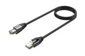 Netværkskabel - Unitek network cable - 2 m - black - Sort - 2m - C18149AGY03-2M