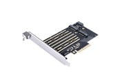SSD - ORICO PDM2 PCI-E 3.0 x4 Expansion Card for M.2 NVMe and SATA Drives - Black - PDM2-BP-HU