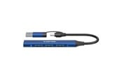 USB hub - Canyon DS-02 4-i-1 USB-A/C Hub, Blå USB hub - USB 3.0 - 4 ports - Blå - CNS-TDS02BL