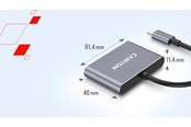 USB hub - Canyon DS-3 3-i-1 USB-C Hub, Mørkegrå USB hub - USB 3.0 - 3 ports - Grå - CNS-TDS3