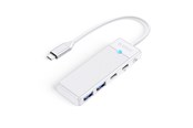 USB hub - ORICO PAPW2AC-C3 USB Hub 4-port 2x USB-A 3.0 1x USB-C 3.0 with USB-C PD 100W charging 0.15m - white USB hub - USB 3.0 - 4 ports - Hvid - PAPW2AC-C3-015-WH-EP